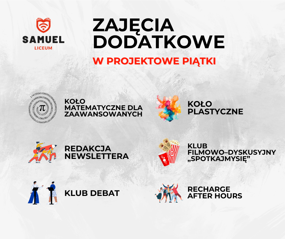 Zajęcia dodatkowe - w projektowe piątki